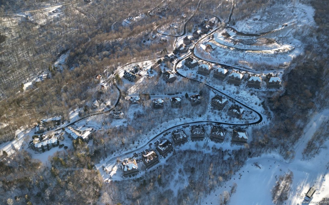 Winter Aerials of the Reserve Condo Project Sugar Mountain